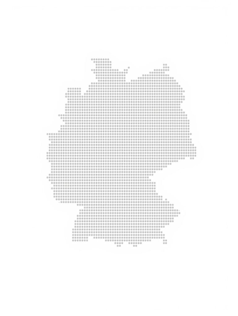 Deutschlandkarte als Einsatzgebiet für bundesweite Transporte